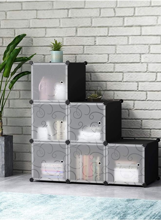CityRiya-Long Cubbies التخزين المنظم مكعب رفوف التخزين خزانة خزانة الجرف المحمولة رفوف لعبة المنظم خزانة البلاستيك مضمد صندوق تخزين ملابس مكعبات  - Image 2