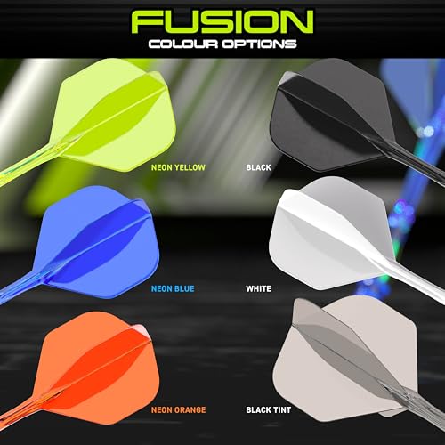 Winmau Darts Fusion Integrated Flight & Shaft System - No.2 Shape & Design - Grey Colour, Short Length - Image 5