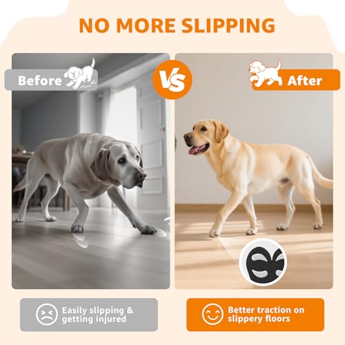 LOOBANI Paw Pads for Dogs Traction 48Pieces AntiSlip Sticky Dog Paw Protector Pads for Senior Dogs Non Slip Adhesive Dog Paw Pads for Slippery Hardwood Floors to Prevent Slipping While Walking Running - Image 3