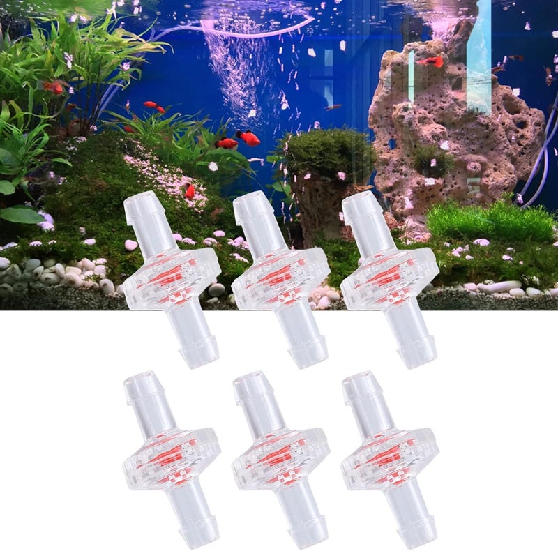 klarako 10 PCS Check Valve, Non Return Wear Resistant One Way Check Valve Plastic Inline Aquarium Air Pump Check Valve with Micro Diaphragm for Fuel, Gas, Liquid, Air, Chemical Industry(7mm Transparent) - Image 4