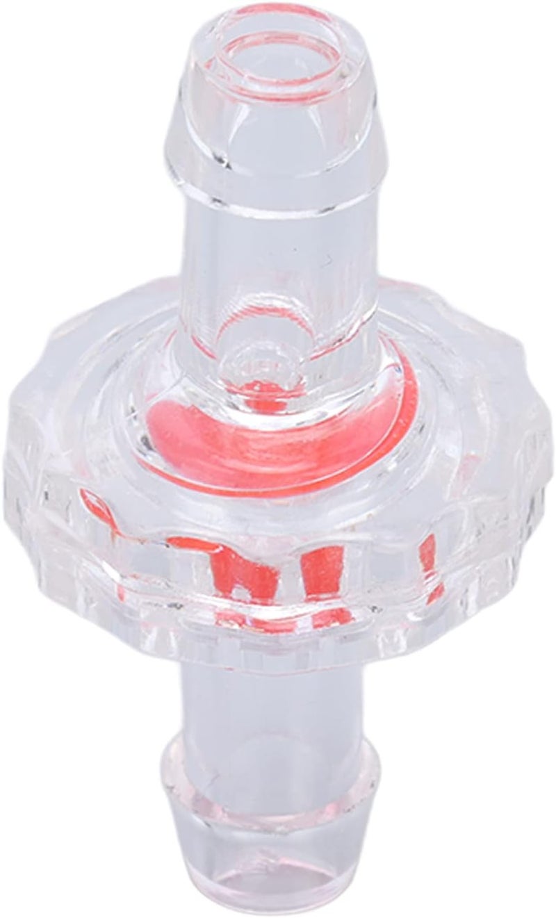 klarako 10 PCS Check Valve, Non Return Wear Resistant One Way Check Valve Plastic Inline Aquarium Air Pump Check Valve with Micro Diaphragm for Fuel, Gas, Liquid, Air, Chemical Industry(7mm Transparent) - Image 5