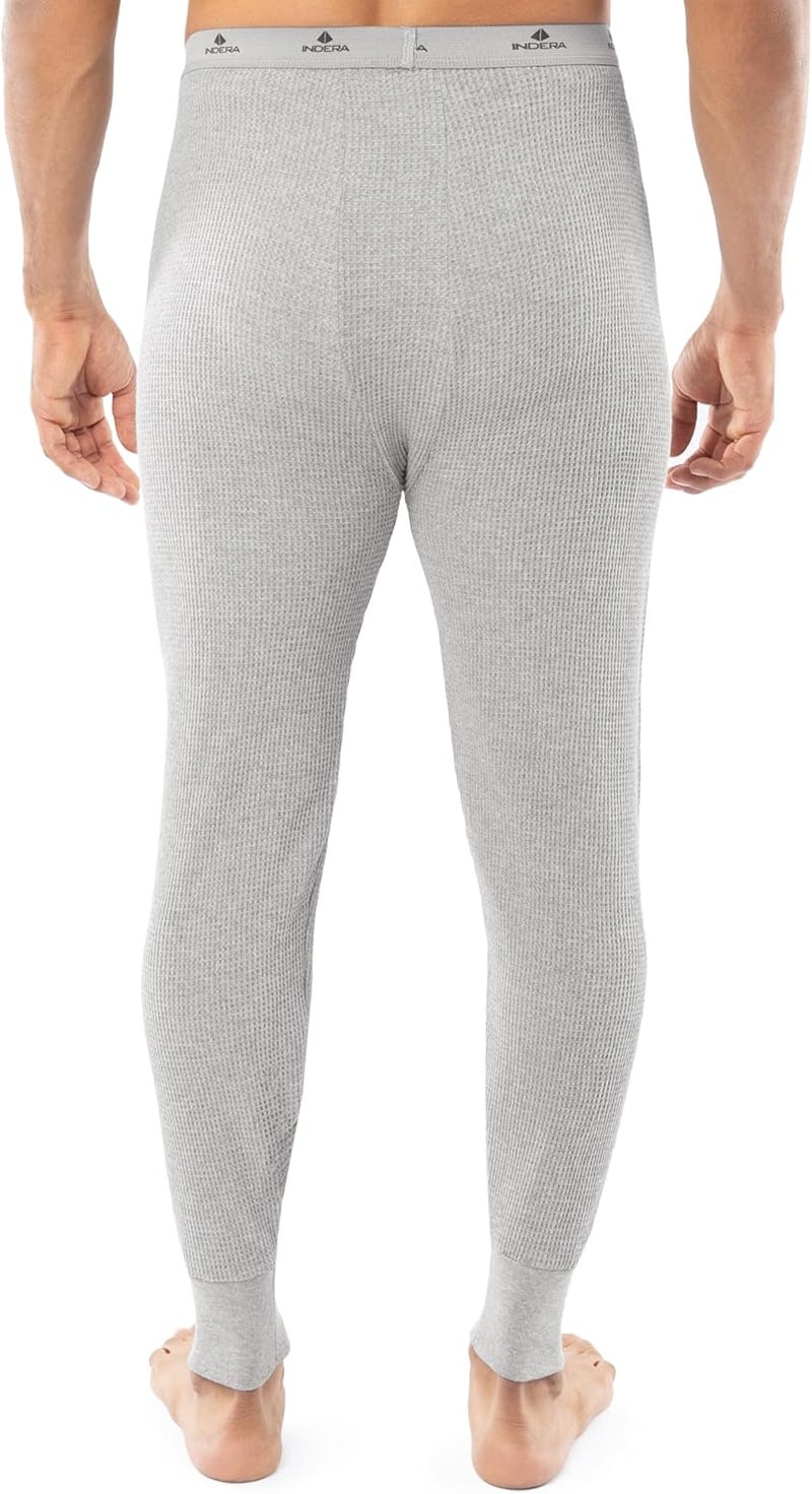 Indera Men's Heavyweight Cotton Waffle Long Drawers - Thermal Underwear - Image 2