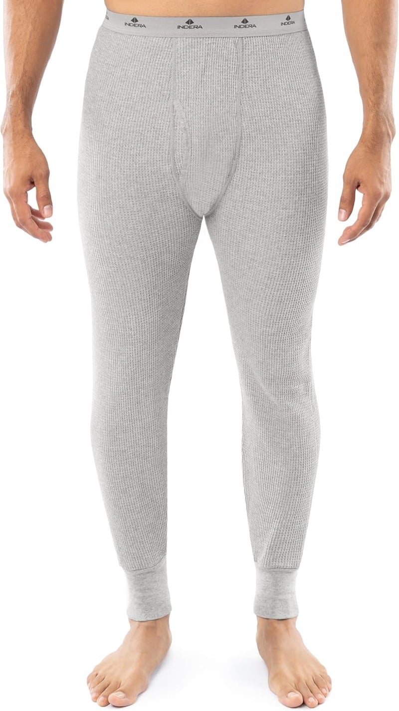 Indera Men's Heavyweight Cotton Waffle Long Drawers - Thermal Underwear - Image 1