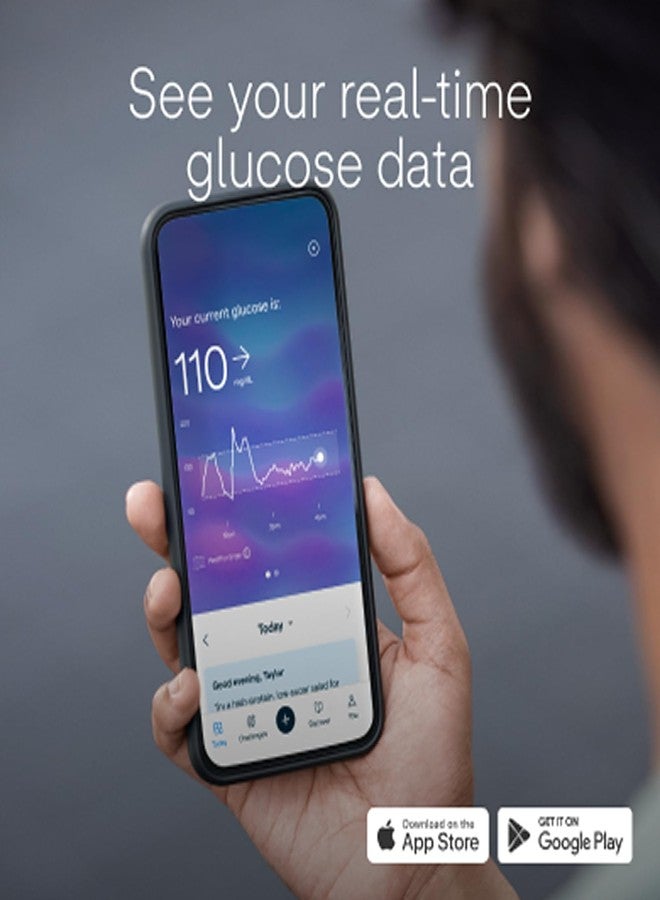 Lingo Continuous Glucose Monitor (CGM). Made by Abbott. Optimize Your Nutrition with Real-time Glucose Data & Insights. 1 Lingo biosensor lasts up to 14 Days*. Works with iOS and Android. US Only. - Image 4