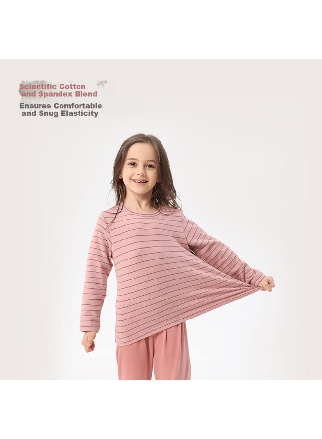 Les enphants Liyingfang Children's Pajamas Thermal Underwear Set Boys Turtleneck Red 150 CM - Image 3