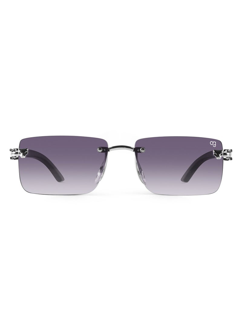 Woggles Xylo Silver Rimless Rectangle Sunglasses |Men & Women|100% UV Protection - Image 5