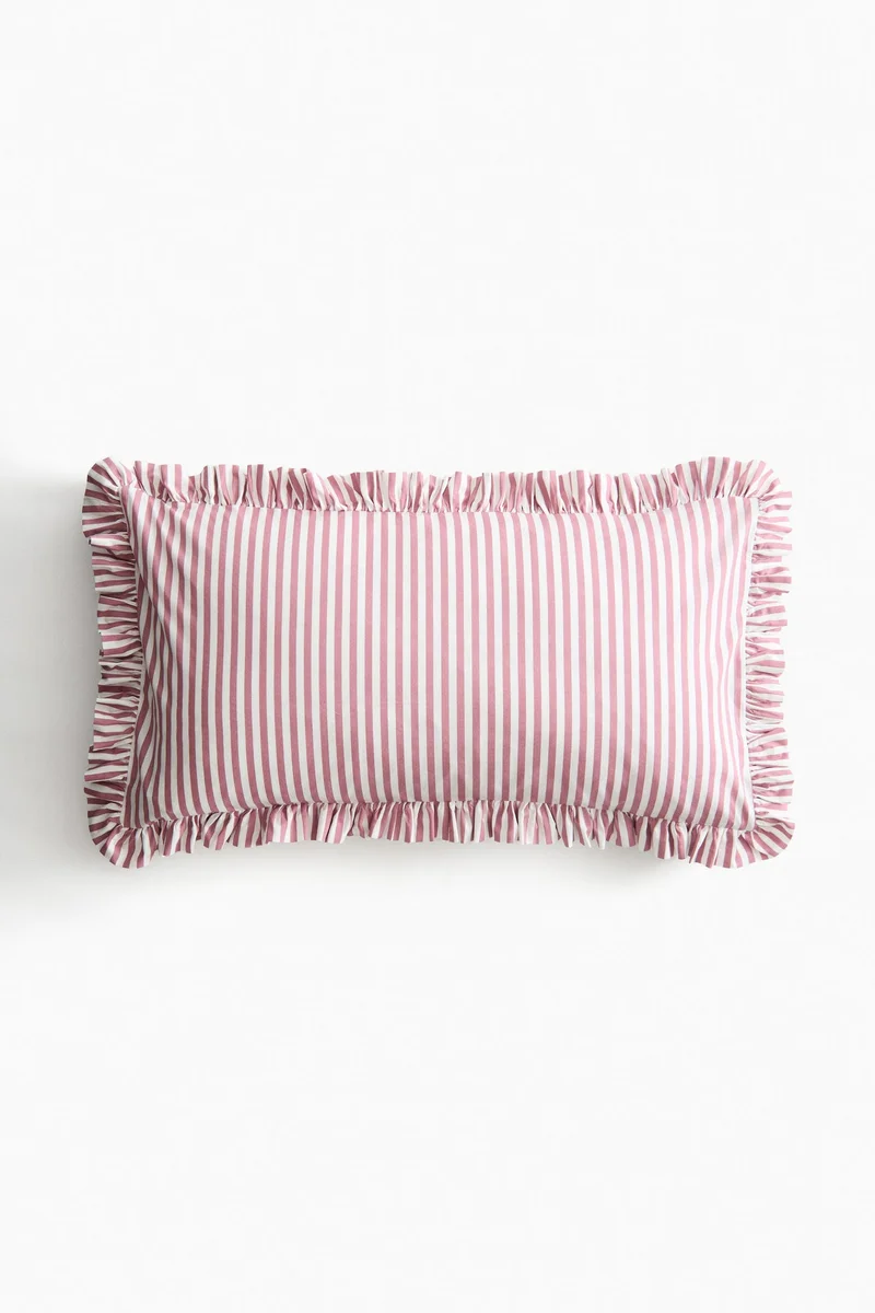 H&M Frill-trimmed cotton cushion cover