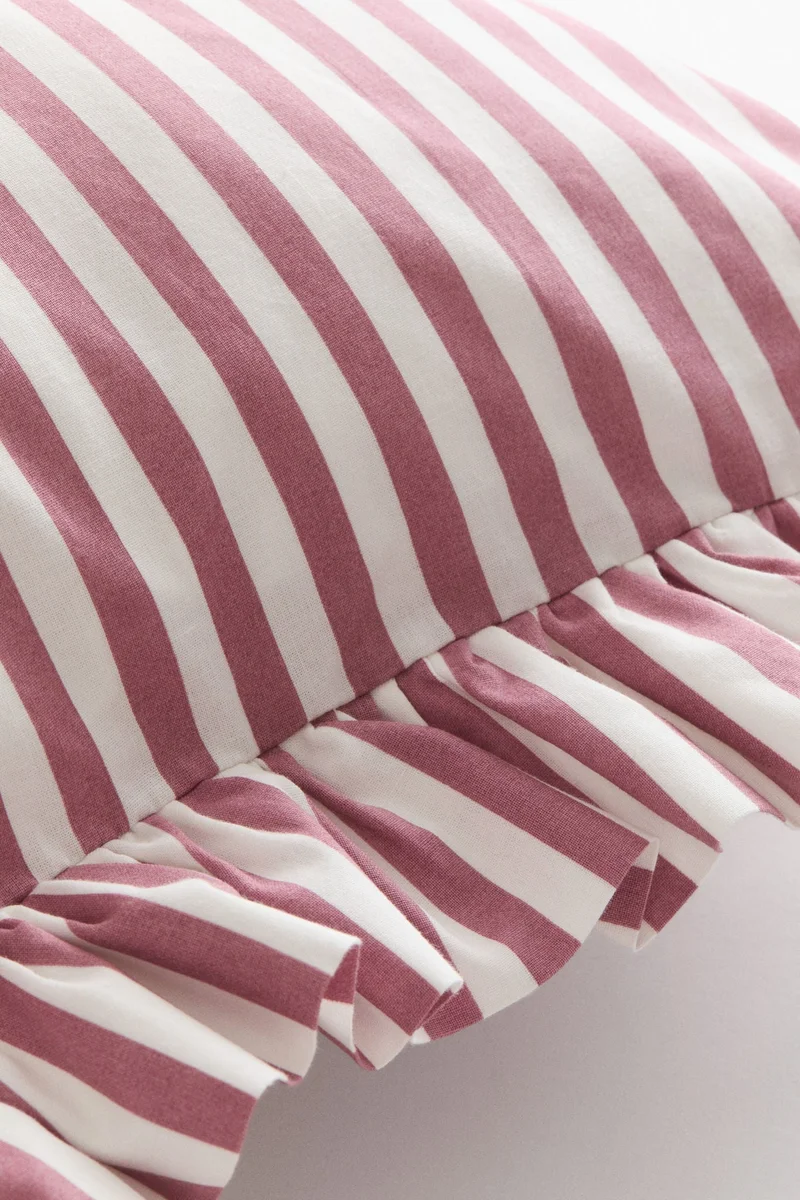 H&M Frill-trimmed cotton cushion cover