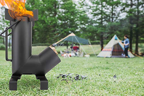 StarBlue Camping Rocket Stove by StarBlue with FREE Carrying Bag - A Portable Wood Burning Camping Stove with Large Chamber Best for Outdoor Cooking, Camping, Picnic, BBQ, Hunting, Fishing - Image 4