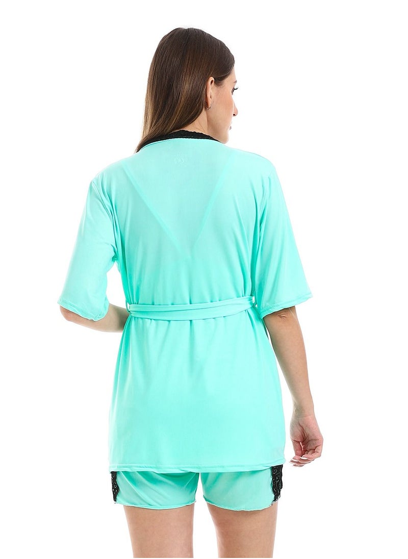 Caesar - Womens Short Pajama Set 3 Pieces - Image 1