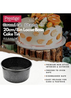 Prestige Prestige Granite Stone 20Cm/8In Loose Base Cake Tin  - Image 4