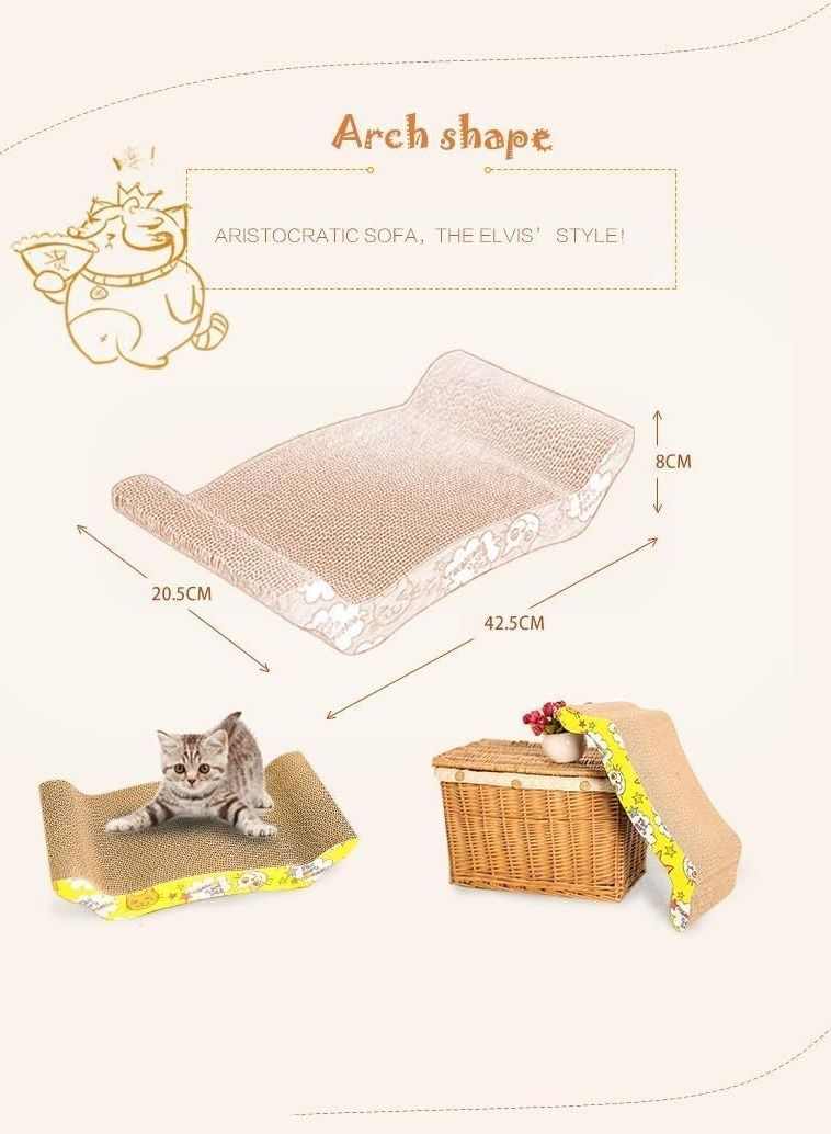 Cool Baby Pet Cat Kitten Corrugated Scratch Board Pad Scratcher Bed Mat Claws Care Toy FUN (Including the catnip) - Image 3