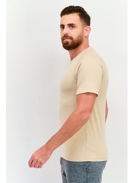 Legend Men Sportswear Fit Short Sleeves Training T-shirt, Beige  - Image 2