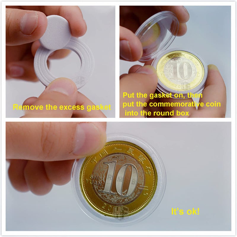 Together-life Wooden Coin Capsules Holder Case, Coin Storage Box Banknotes Collection Holder with Lock, Coin Collector Organizer Coin Display Commemorative Case for 40 Coins and 100 Banknotes - Image 5
