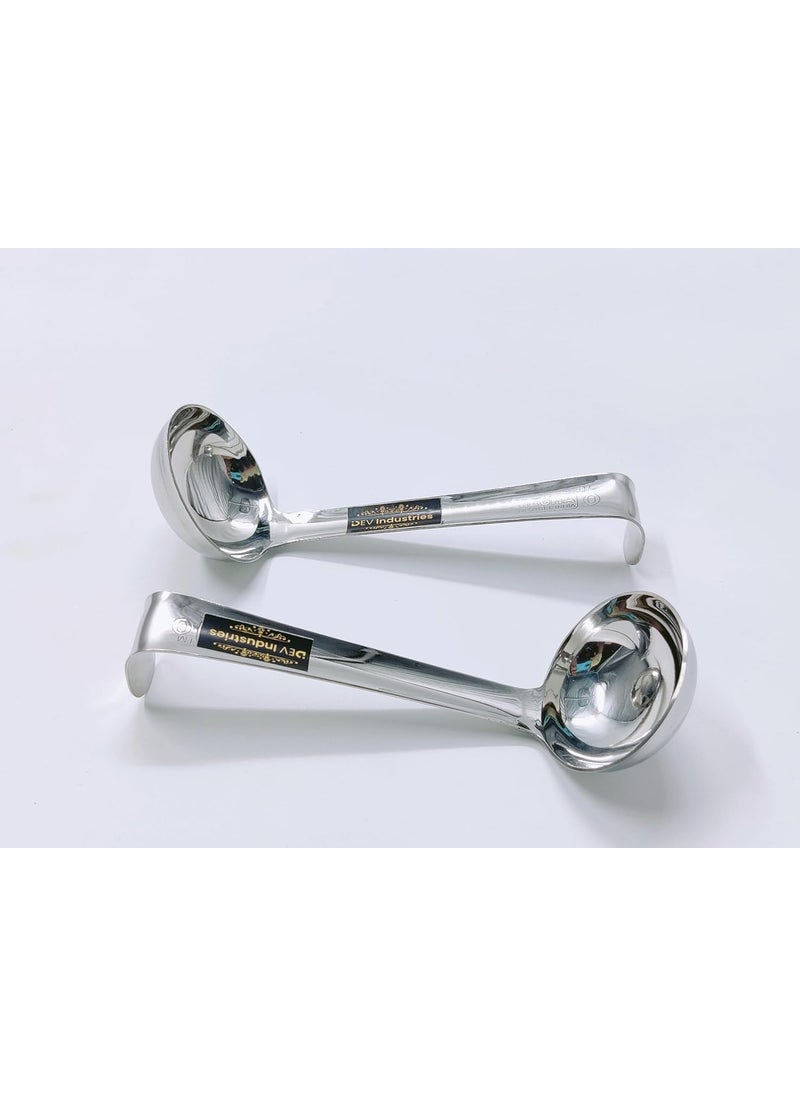 DEV INDUSTRIES - Dev Industries Ghee Tipri Stainless Steel Medium Spoon for GheeOil Ladle for Ghee DegchiPotJarContainer 15 cm Small 1 Pc 0 No - Image 1