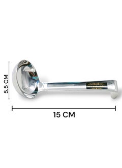 DEV INDUSTRIES Dev Industries Ghee Tipri Stainless Steel Medium Spoon for GheeOil Ladle for Ghee DegchiPotJarContainer 15 cm Small 1 Pc 0 No  - Image 2
