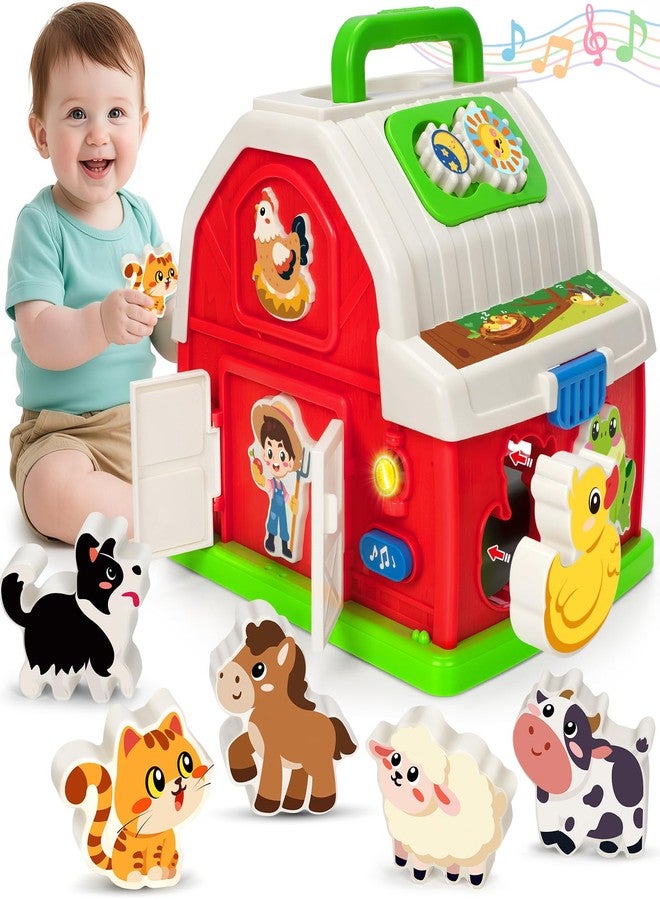 KIZZYEA Montessori Toys for 1 2 3 Year Old Boys Girls, Musical Barn Farm Animal set for Toddler, Shape Sorting Educational Toy for Baby 12-18 Month, Learning Fine Motor Skills, Christmas Birthday Easter Gifts - Image 1