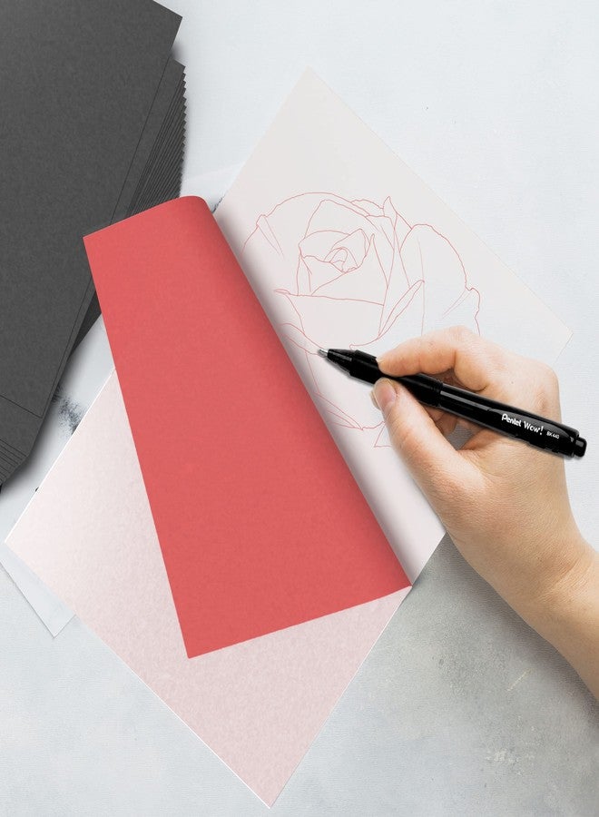 Myartscape ورق نقل الجرافيت MyArtscape، 20 ورقة حمراء - خالي من الشمع - قابل للمسح - خالي من البقع - مثالي للرسم والتتبع - لوازم فنية وحرفية متميزة - Image 5