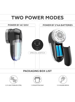 AMROAH 3 Shaving High Lint Remover Defuzzer for Clothes, Fabric Shaver Electric Trimmer Battery USB Rechargeable for Pilling Pills Clothing Sofa Couch Lint Ball Furniture Fuzz Blanket  - Image 4