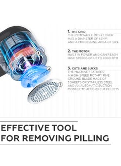 AMROAH 3 Shaving High Lint Remover Defuzzer for Clothes, Fabric Shaver Electric Trimmer Battery USB Rechargeable for Pilling Pills Clothing Sofa Couch Lint Ball Furniture Fuzz Blanket  - Image 2