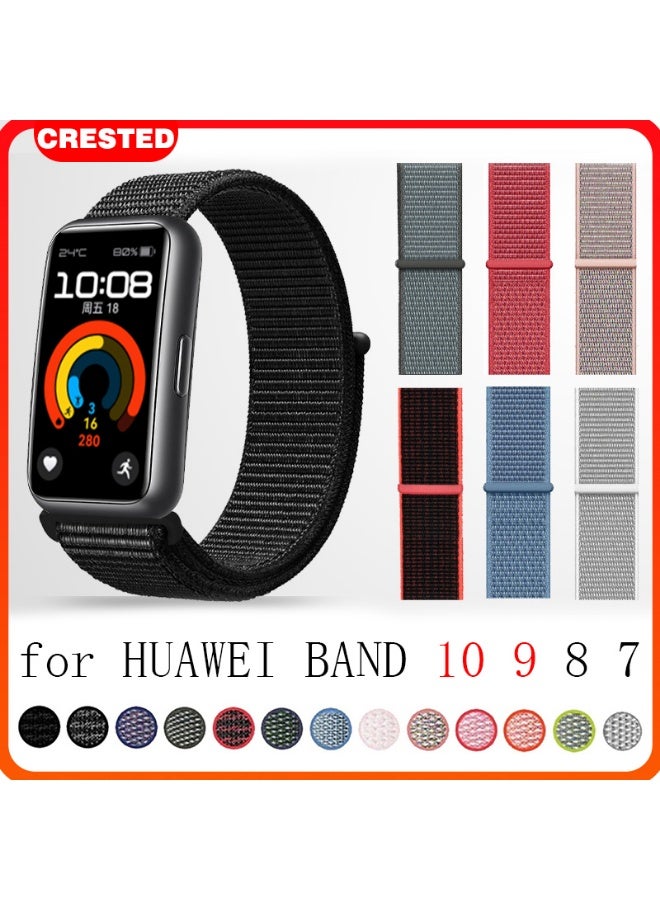 Nylon Loop Strap for Huawei Band 10 9 8   Women/men Replacement Huawei Band 8 Bahan Sport Nilon Loop Huawei Band 8 9 10 Smartwatch  Accessories - Image 1