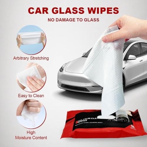 Winkelen Car Glass Oil Film Removal Wipe, Automotive Film Cleaning Wipes for Windshield, Window Car Cleaner, Multifunctional Wet Wipes for Quick Cleaning Car Glass (40pc, Pack of 1) - Image 2