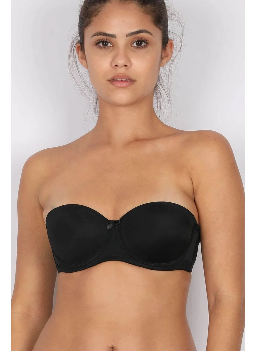 مونلايت Strapless Support Push Up Back Transparent Bra