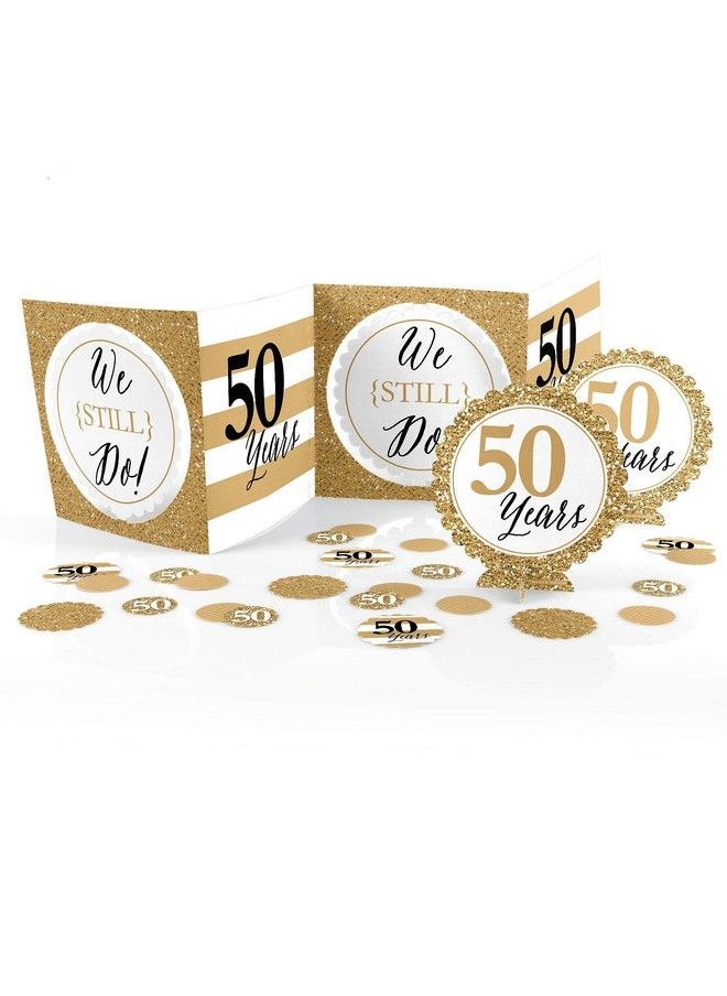 Big Dot of Happiness We Still Do 50Th Wedding Anniversary Party Centerpiece & Table Decoration Kit  - Image 3