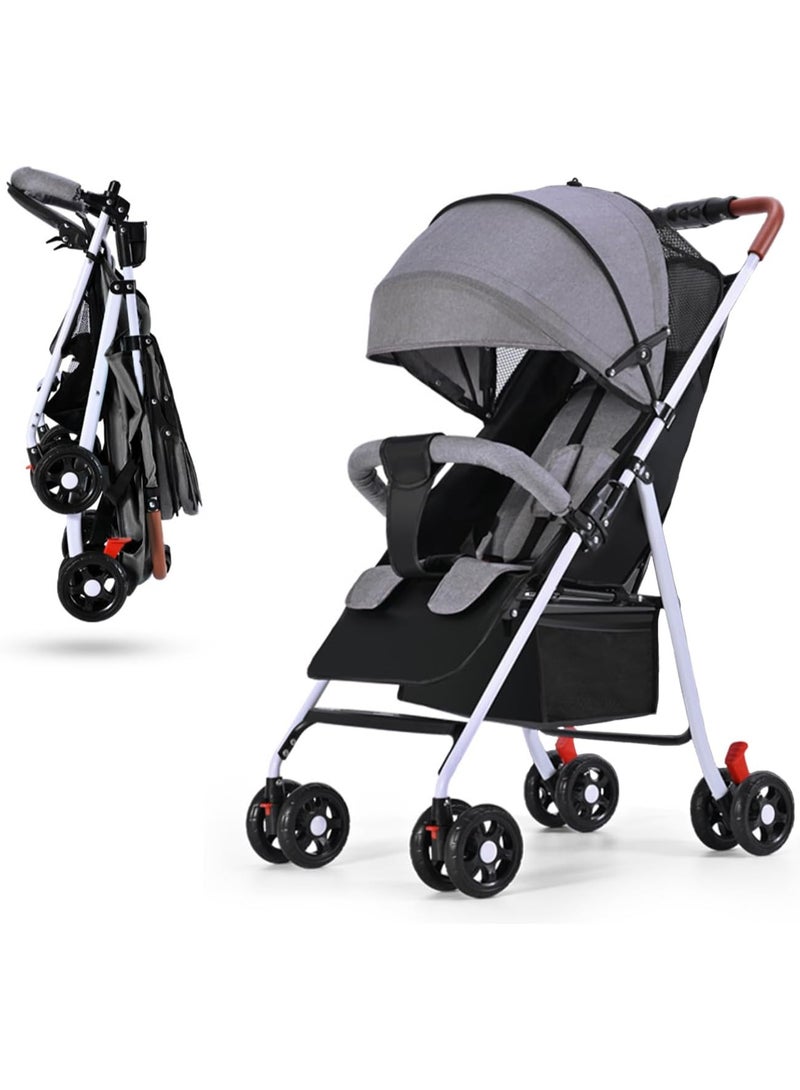 تابيت عربة أطفال خفيفة الوزن، عربة سفر صغيرة الحجم للغاية ومناسبة للطائرات، عربة أطفال قابلة للطي بيد واحدة للأطفال الصغار - Image 1