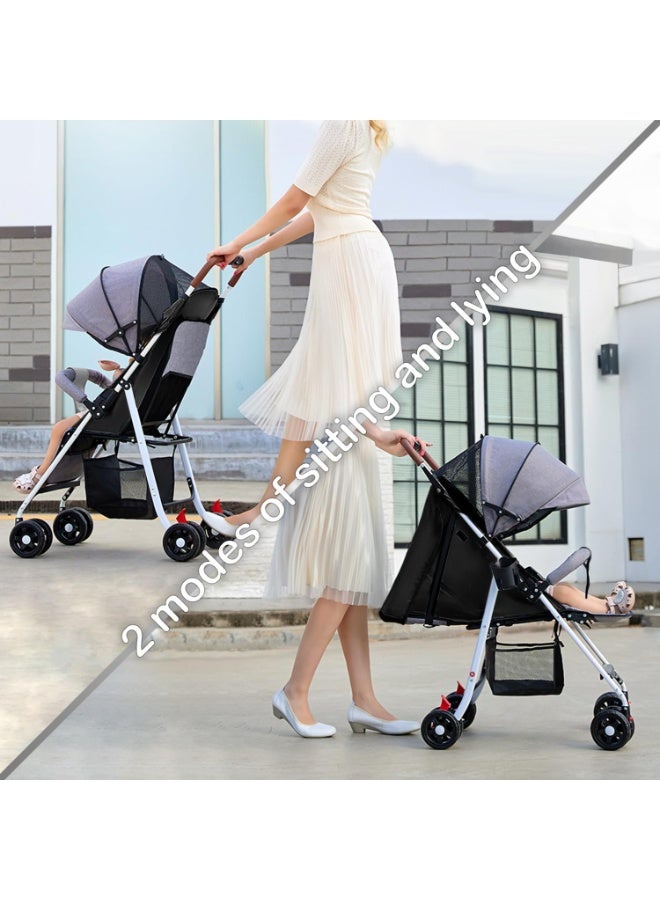 تابيت عربة أطفال خفيفة الوزن، عربة سفر صغيرة الحجم للغاية ومناسبة للطائرات، عربة أطفال قابلة للطي بيد واحدة للأطفال الصغار - Image 2