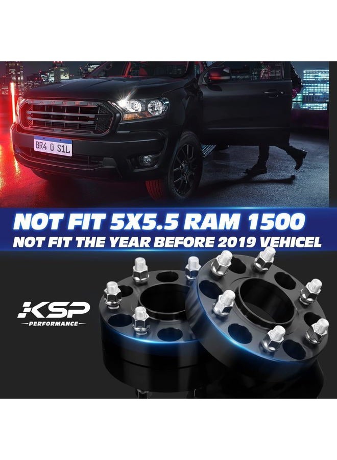 KSP PERFORMANCE KSP 6X5.5 Wheel Spacers for Ram 1500 2019-2022,1.5"(38mm) Real Forged Hub Centric Tire Spacer with 77.8mm Hub Bore M14x1.5 Studs/Bolts fit for 6X139.7mm Dodge Ram 1500,Package of 4pcs Black - Image 4