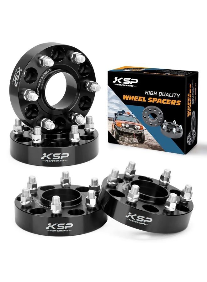 KSP PERFORMANCE KSP 6X5.5 Wheel Spacers for Ram 1500 2019-2022,1.5"(38mm) Real Forged Hub Centric Tire Spacer with 77.8mm Hub Bore M14x1.5 Studs/Bolts fit for 6X139.7mm Dodge Ram 1500,Package of 4pcs Black - Image 1