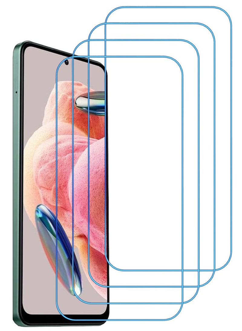 ACLIX 4 Pieces Antistatic ESD Dustproof Premium Quality High Definition Clear Tempered Glass Screen Protector Designed For Xiaomi Redmi Note 12 - Image 1
