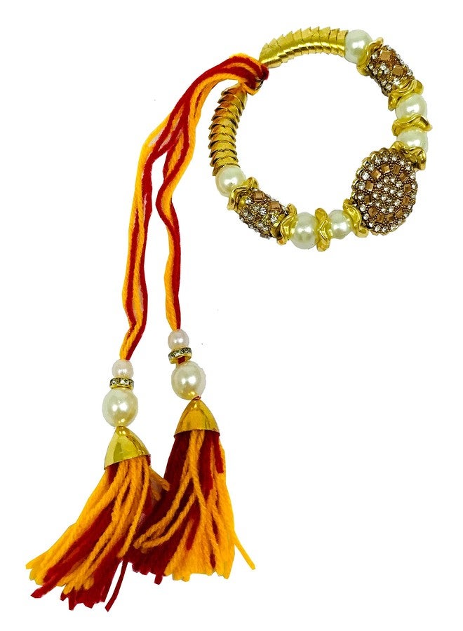 Evisha 2 Pcs Kada Bhabhi Rakhi Chuda Bracelete Bhabhi Hanging Rakhi Lumba Pair | Rakhi For Bhabhi Kada-51-51 || rakhi || rakhi set || rakhi for brother || rakhi for brother and bhabhi || rakhi combo || bhaiya bhabhi rakhi || rakhi gifts - Image 2