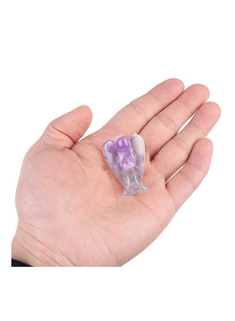 Captaintech 1.5 Inch Amethyst Crystal Figurine, Healing Gemstone, Reiki Healing Crystal Gifts for Kids Friends Family Anxiety Decoration Pocket Guardian Love Peace Energy - Image 4