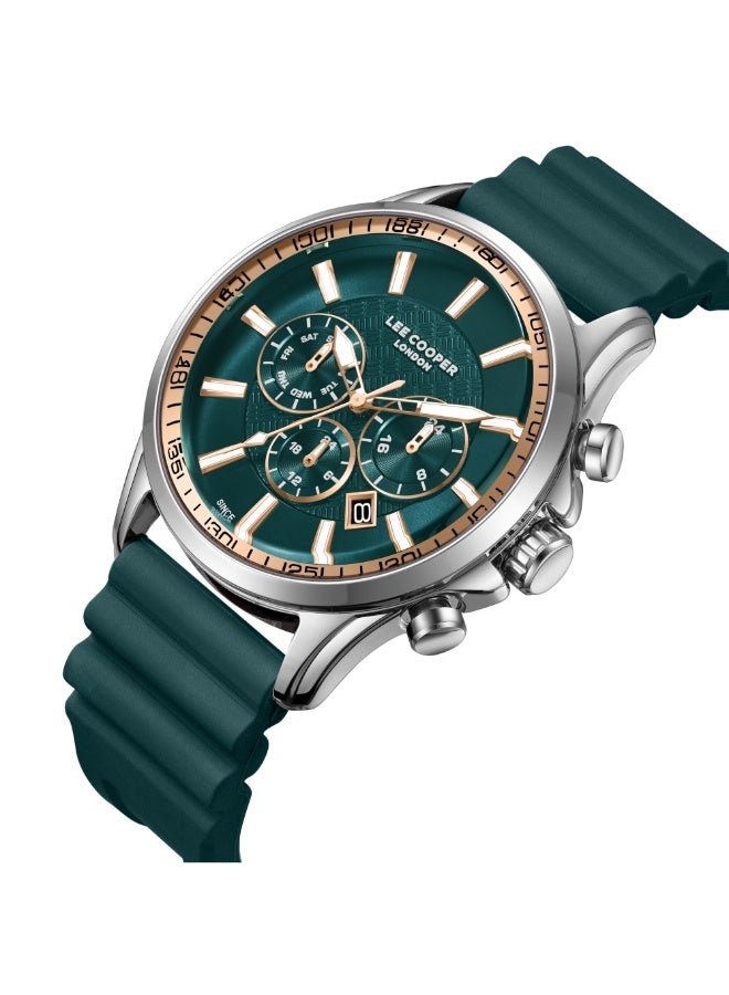 Lee Cooper ساعة متعددة الوظائف للرجال من السيليكون LC08170.375 - 44 مم - Image 2