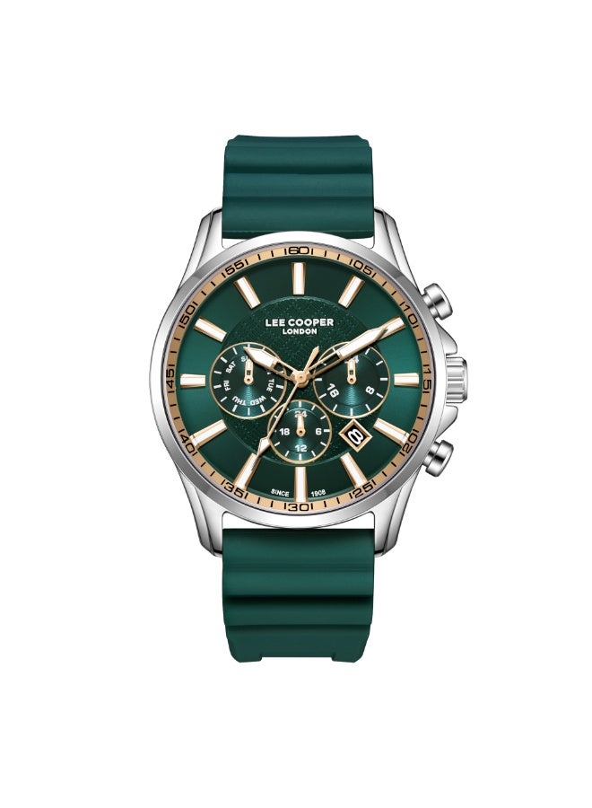 Lee Cooper ساعة متعددة الوظائف للرجال من السيليكون LC08170.375 - 44 مم - Image 1