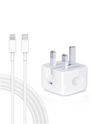 iPhone 20W Fast Charger | USB C Wall Fast Charger with 1m USB C to Lightning Cable Compatible with iPhone 14/14 Pro/14 Pro Max/13/12/SE2020/11/XR/XS Max/X/iPad - pzsku/ZF79B4E985F3506A11B1DZ/45/_/1714617477/5e9d19fa-0909-4f8a-8dc3-984293e57f99