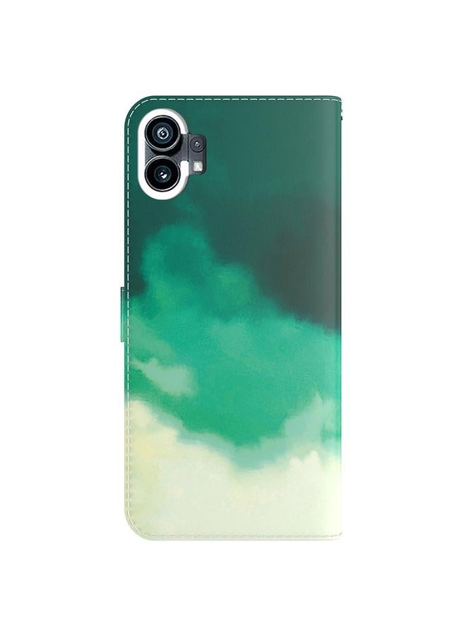 S-TOP Case For Nothing Phone 1 Watercolor Pattern Flip Leather Phone Case - Image 3