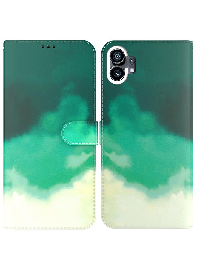 S-TOP Case For Nothing Phone 1 Watercolor Pattern Flip Leather Phone Case - Image 1