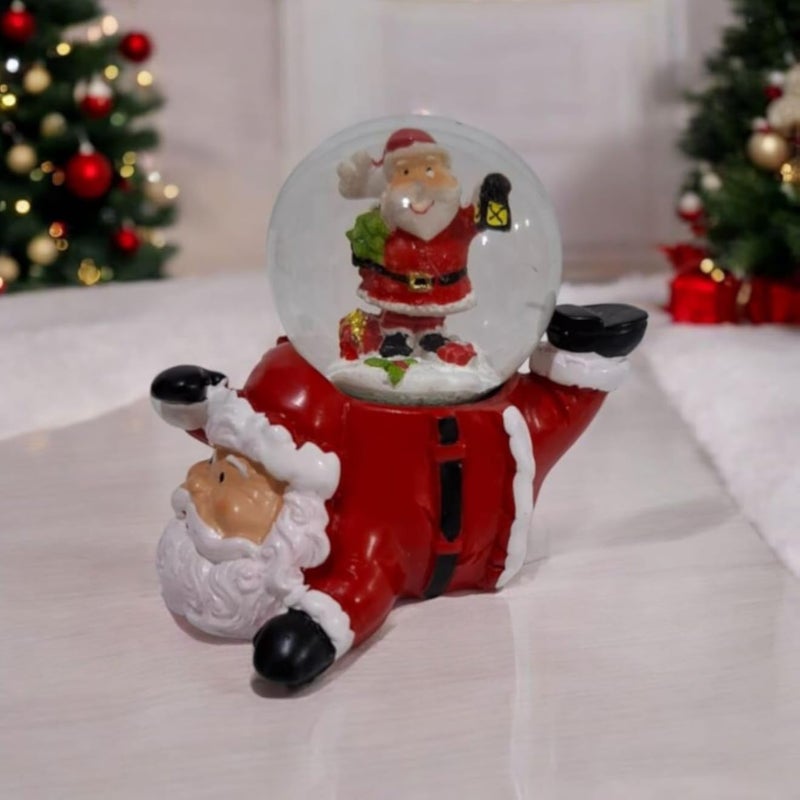 Waterball Christmas - New Year Decorations - Water Ball - Sleeping Santa (Santa) Porcelain.