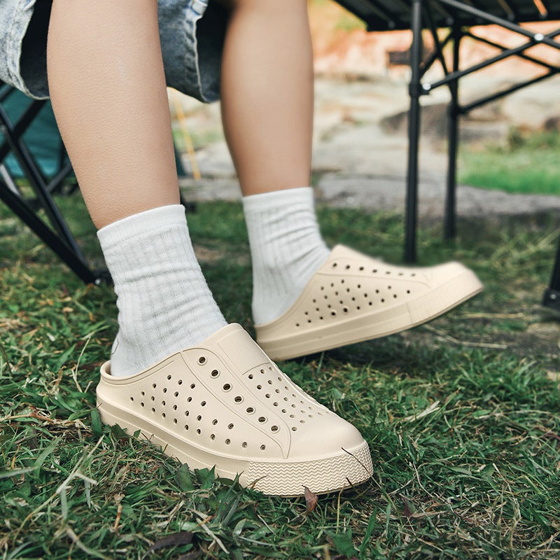 Summer Outwear Hole Shoes For Boys And Girls Casual Breathable Soft Bottom Non-Slip Hollow Wading Sandals And Slippers Children'S Shoes - Image 4