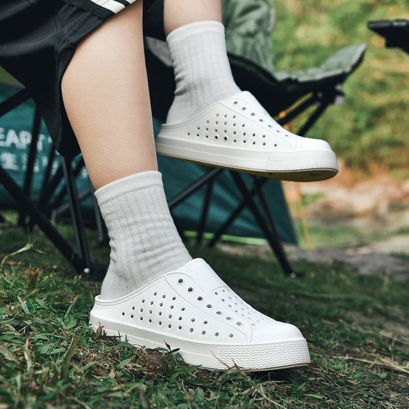 Summer Outwear Hole Shoes For Boys And Girls Casual Breathable Soft Bottom Non-Slip Hollow Wading Sandals And Slippers Children'S Shoes - Image 3