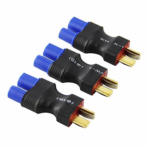 OliYin 3pcs Male TPlug to Female EC3 Losi Connector Adapter for Brushless LipoPack of 3 - Image 1