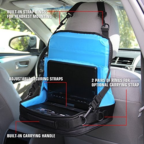 USA Gear Portable DVD Player Case - S11 Car Headrest Holder Compatible with DBPOWER 9.5" and 10.5", Insignia 10", ieGeek 9.5", Wonnie 10.5" - Travel Storage Bag for Players with 7" to 10" Screens - Image 4