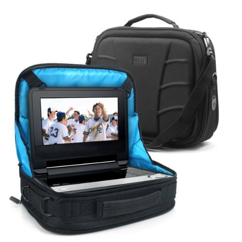 USA Gear Portable DVD Player Case - S11 Car Headrest Holder Compatible with DBPOWER 9.5" and 10.5", Insignia 10", ieGeek 9.5", Wonnie 10.5" - Travel Storage Bag for Players with 7" to 10" Screens - Image 1