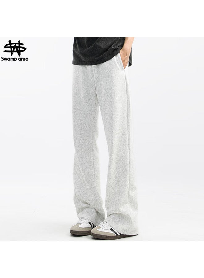 Swamp Area American-style Curved Knife Micro-flared Pants For Men, Summer Trendy Versatile Wide-leg Thin Sports Casual Sweatpants Ks1109 Floral Gray XL - Image 1
