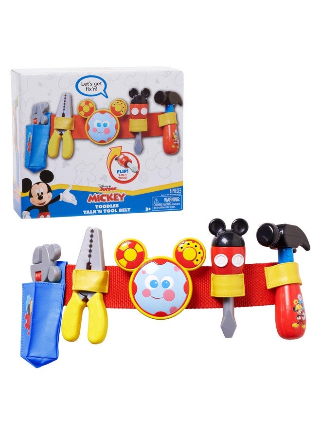 Mickey Disney Mickey Toodles Talk'N Toolbelt And Kids Play Tool Accessories For Dress Up And Pretend Play, Kids Toys For Ages 3 Up By Just Play - Image 1