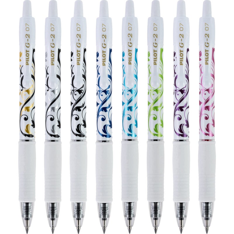 Pilot, G2 Premium Gel Roller Pens, Fine Point 0.7 mm, Assorted Colors, Pack of 8 - Image 1