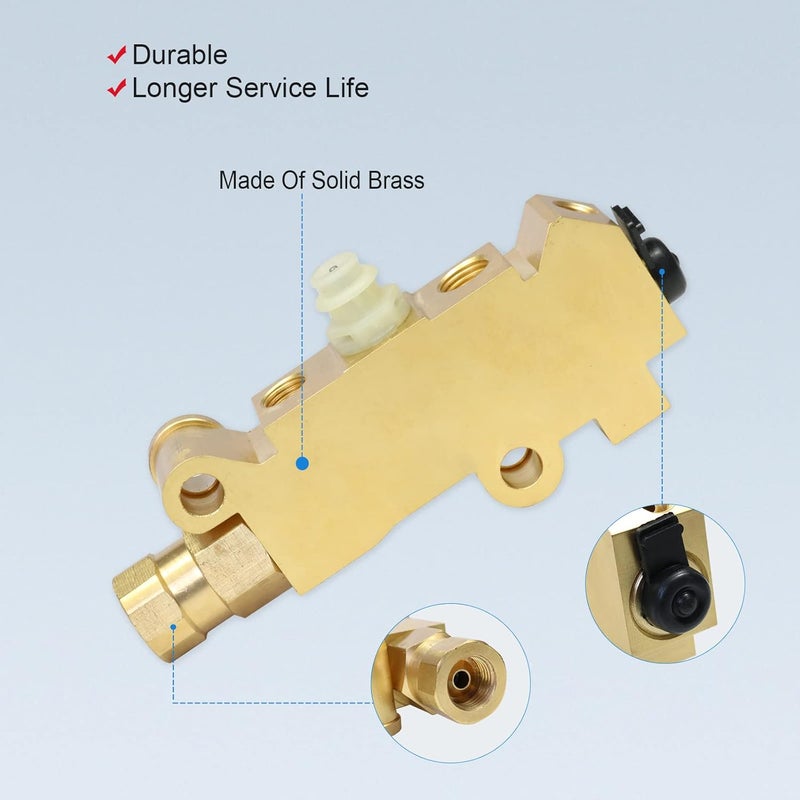 LDMINDA PV2 Brass Combination Proportioning Valve for Disc/Drum Brakes - Replacement for GM, Chevy, Ford Classic Cars - Image 5